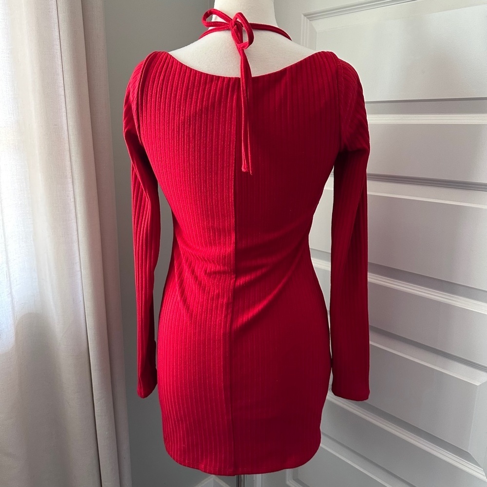 h:ours Julie Ribbed Mini Dress : Medium - Picture 7 of 8